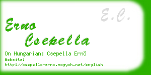 erno csepella business card