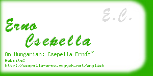 erno csepella business card